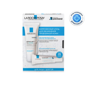 Купить  La Roche-Posay Effaclar H Iso-Biome набор (крем против нес-в 40мл+ Цикапласт бальзам д/губ 7,5мл)