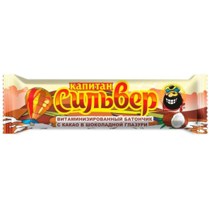 Купить  Батончик Капитан Сильвер кокос и какао в шоколадной глазури 50 г
