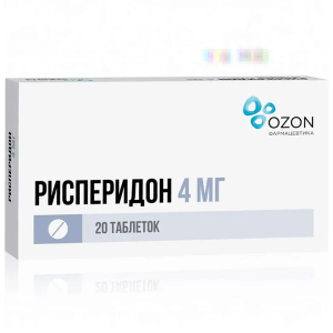 Купить  Рисперидон 4 мг 20 шт таблетки покрытые пленочной оболочкой