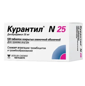 Купить  Курантил N 25 25 мг 120 шт таблетки покрытые пленочной оболочкой