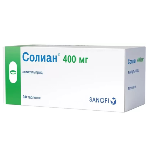 Купить  Солиан 400 мг 30 шт таблетки покрытые пленочной оболочкой