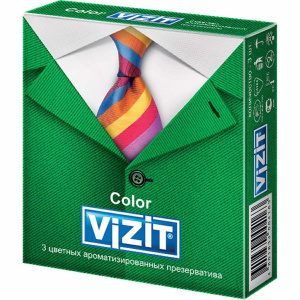 VIZIT Color презервативы цветные ароматизированные 3 шт. Купить VIZIT Color презервативы цветные ароматизированные 3 шт.