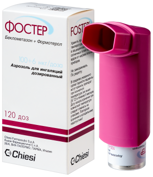 Фостер 100+6 мкг/доза 120 доз аэрозоль для ингаляций дозированный