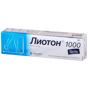 Купить  Лиотон 1000 гель для наружного применения 50г