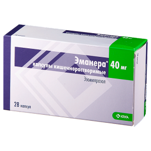 Купить  Эманера 40 мг 28 шт капсулы кишечнорастворимые