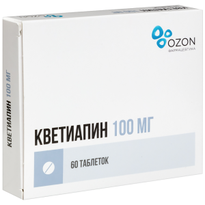 Купить  Кветиапин таблетки ппо 100мг №60