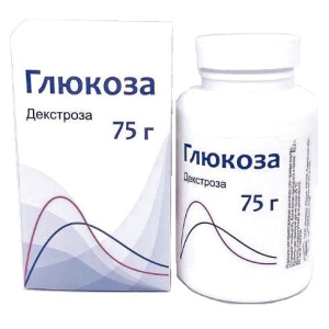Глюкоза пор д/р-ра д/внутр 75г