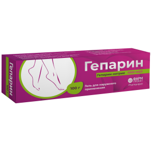Купить  Гепарин гель д/наружн примен 1000МЕ/г 100г