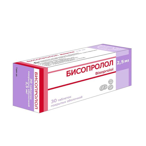 Купить Бисопролол таблетки ппо 2,5мг №30 (Борисовский)