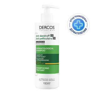 Vichy Dercos Шампунь-уход интенсивный против перхоти для сухих волос, 390мл