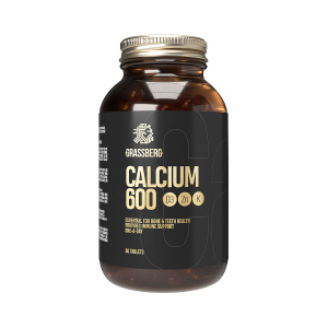 Купить  Grassberg Calcium 600 + D3 + Zn+ Витамин K 60 шт таблетки