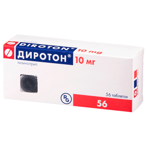 Купить  Диротон таблетки 10мг №56