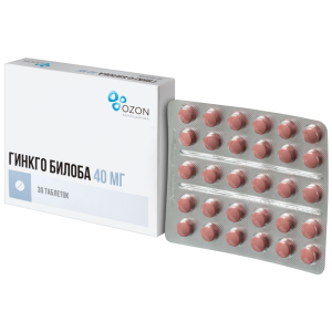 Купить  Гинкго Билоба таб ппо 40мг №30