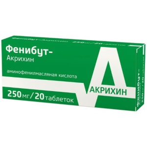 Купить  Фенибут-Акрихин 250 мг 20 шт таблетки