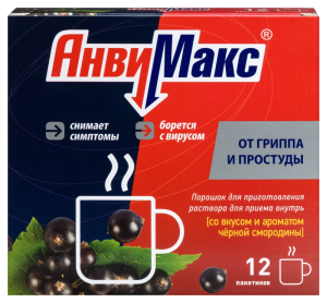 Купить  АнвиМакс 5 г 12 шт порошок для приготовления раствора для приема внутрь черная смородина