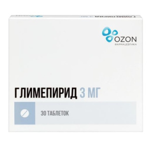 Купить  Глимепирид таблетки 3мг №30