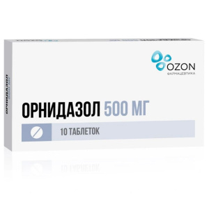Купить  Орнидазол 500 мг 10 шт таблетки покрытые пленочной оболочкой
