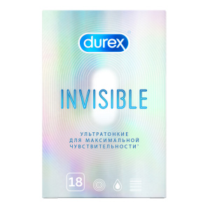 Durex Invisible презервативы ультра тонкие 18 шт. 
