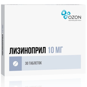 Купить  Лизиноприл таблетки 10мг №30