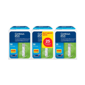 Купить  Тест-полоски Контур плюс к глюкометру №125