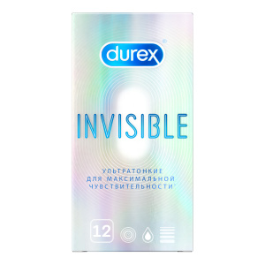 Durex Invisible презервативы ультра тонкие 12 шт.
