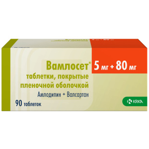 Купить  Вамлосет таблетки ппо 5мг+80мг №90
