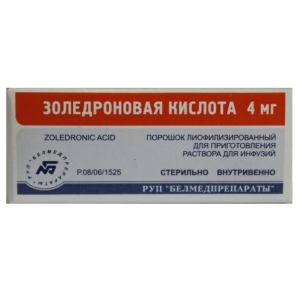 Купить  Золедроновая кислота лиофил д/р-ра д/инф фл №1