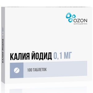 Купить  Калия Йодид таблетки 100мкг №100
