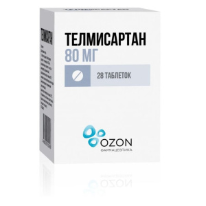 Купить  Телмисартан 80 мг 28 шт таблетки