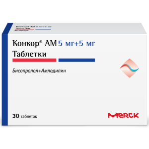 Купить  Конкор АМ таблетки 5мг+5мг №30
