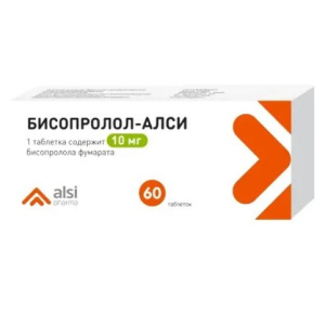 Купить  Бисопролол-Алси таблетки 10мг №60