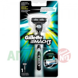 Купить Gillette станок для бритья Mach 3D+1 кассеты