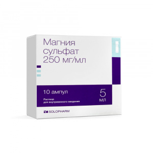 Купить  Магния Сульфат р-р д/в/в введ 250мг/мл амп 5мл №10
