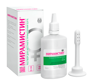 Купить  Мирамистин 0,01 % 50 мл раствор для местного применения в комплекте с насадкой гинекологической