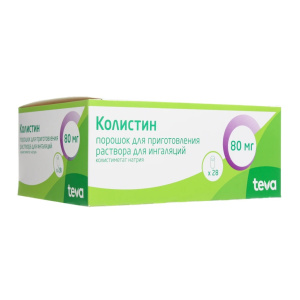 Купить  Колистин 1 млн ЕД 28 шт порошок для ингаляций дозированный