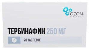 Купить  Тербинафин 250 мг 28 шт таблетки