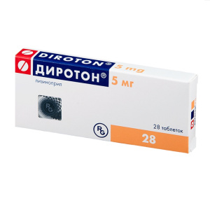 Купить  Диротон таблетки 5мг №28