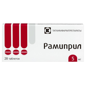 Купить  Рамиприл 5 мг 28 шт таблетки