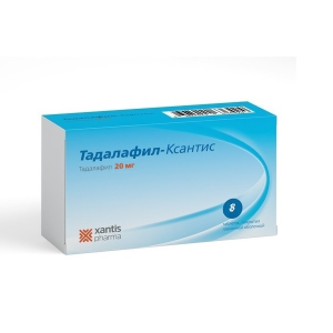 Купить  Тадалафил-Ксантис 20 мг 8 шт таблетки покрытые пленочной оболочкой