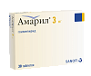 Купить Амарил 3 мг 30 шт таблетки