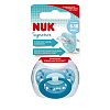 Купить Нук Signature пустышка силик 6-18мес д/мальчиков листочки