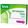 Купить Цетиризин-Тева таблетки ппо 10мг №30
