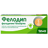 Купить Фелодип 5 мг 30 шт таблетки с пролонгированным высвобождением покрытые пленочной оболочкой