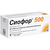 Купить Сиофор 500 мг 60 шт таблетки покрытые пленочной оболочкой