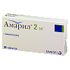 Купить Амарил таблетки 2мг №30 (Sanofi-Aventis)
